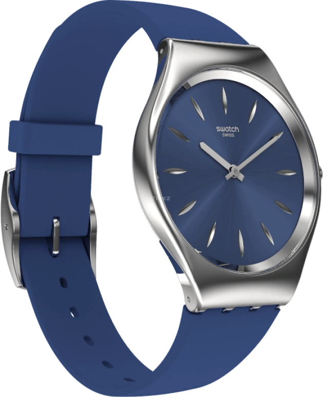 Swatch,SKIN 38mm,38mm,Blue,Sapphire,Crystal Glass,SYXS132