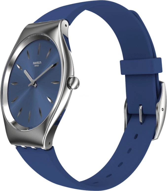 Swatch,SKIN 38mm,38mm,Blue,Sapphire,Crystal Glass,SYXS132
