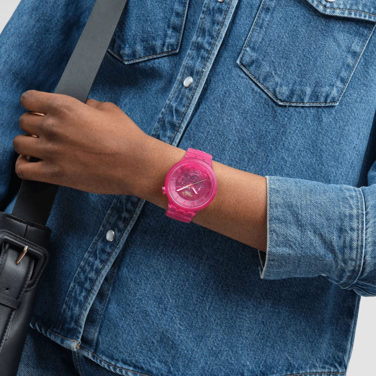 Swatch,THE BOLD 47mm,47mm,Bio-sourced,Purple,Quartz,Sapphire,Crystal Glass,SB05P102