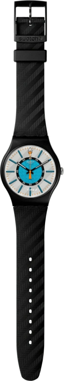Swatch,Originals 41mm,41mm,Bioceramic,Blue,Silver,Quartz,Tonneau,Black,SO32B119