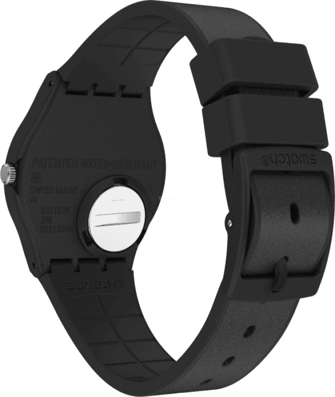 Swatch,Originals 34mm,34mm,Plastic,Black,GB326