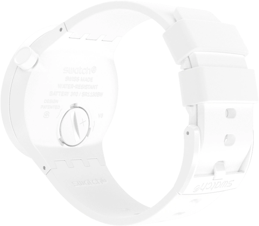 Swatch,THE BOLD 47mm,47mm,Plastic,White,SO27Z106