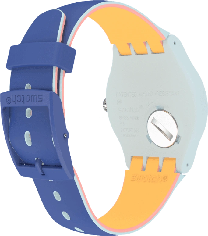 Swatch,Originals 41mm,41mm,Plastic,Blue,SUOS403