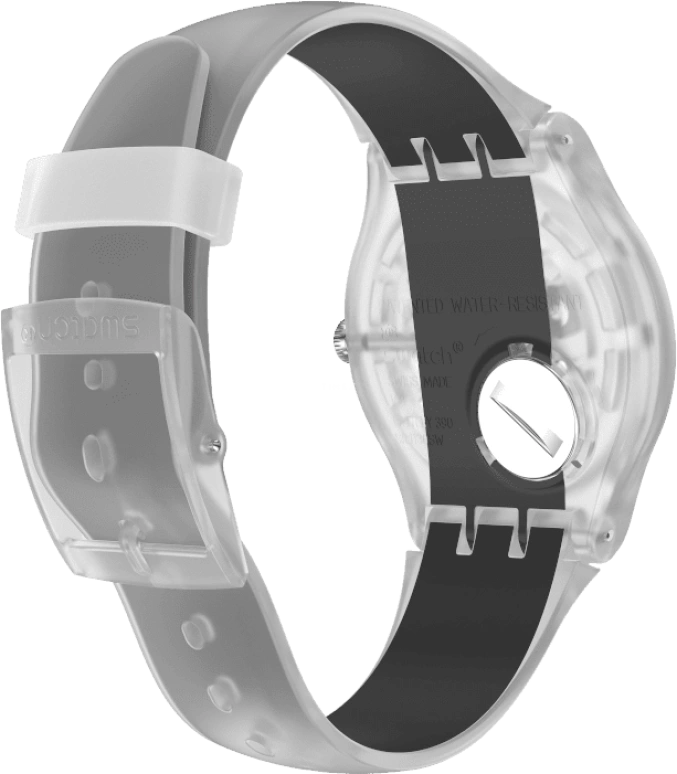 Swatch,Originals 41mm,41mm,Plastic,Skeleton,Quartz,Round,Transparent,SUOK157