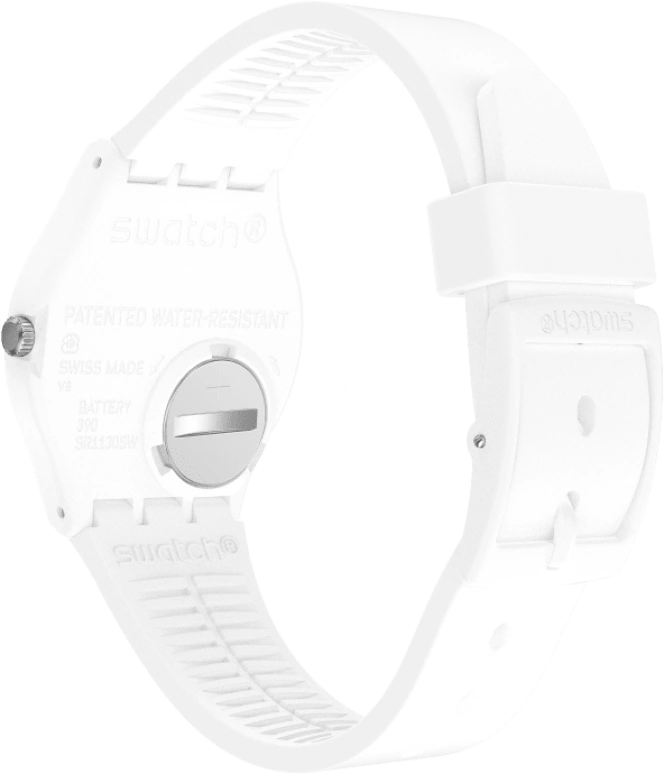 Swatch,Originals 39.20mm,39.20mm,Plastic,White,Sapphire,Crystal Glass,GW716