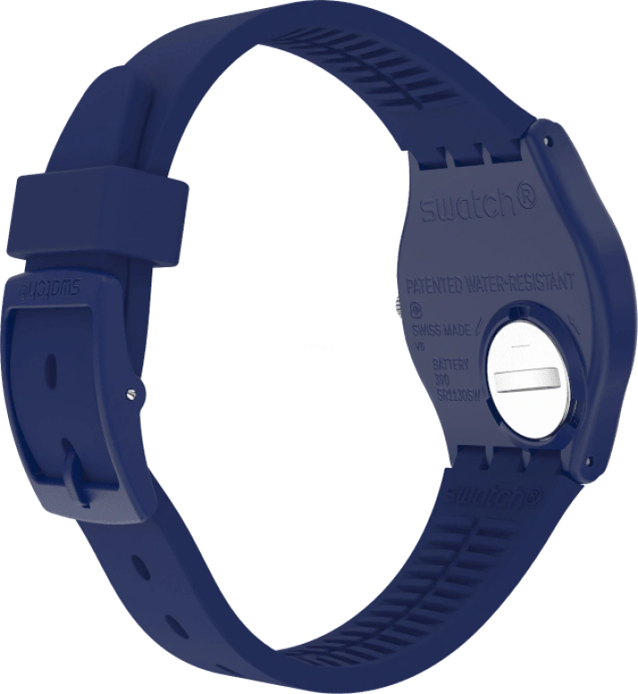 Swatch,Originals 34mm,34mm,Plastic,Blue,Sapphire,Crystal Glass,Closed,GN727