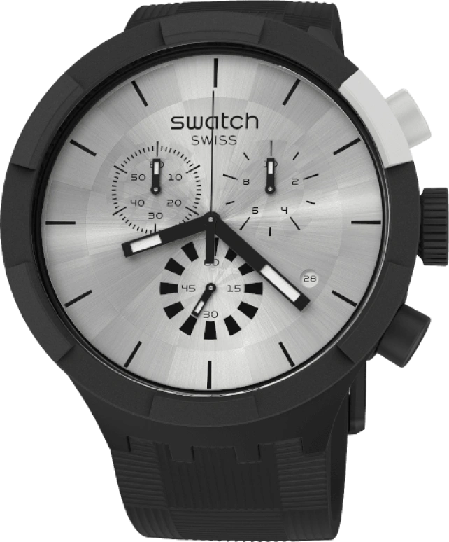 Swatch,THE BOLD 47mm,47mm,Plastic,Sapphire,Crystal Glass,SB02B404