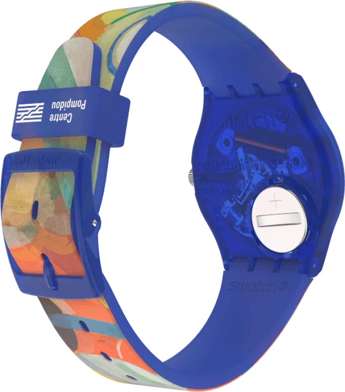 Swatch,Originals 34mm,34mm,Plastic,Multi-Color,Quartz,Sapphire,Crystal Glass,Round,GZ712