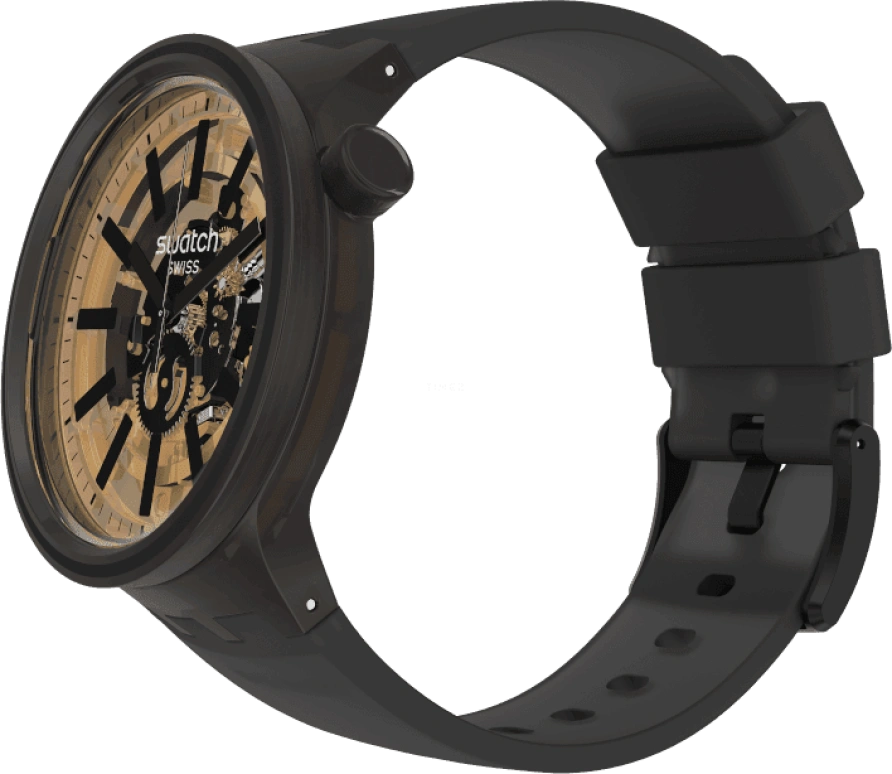 Swatch,THE BOLD 47mm,47mm,Plastic,Coffee,Brown,SO27B115