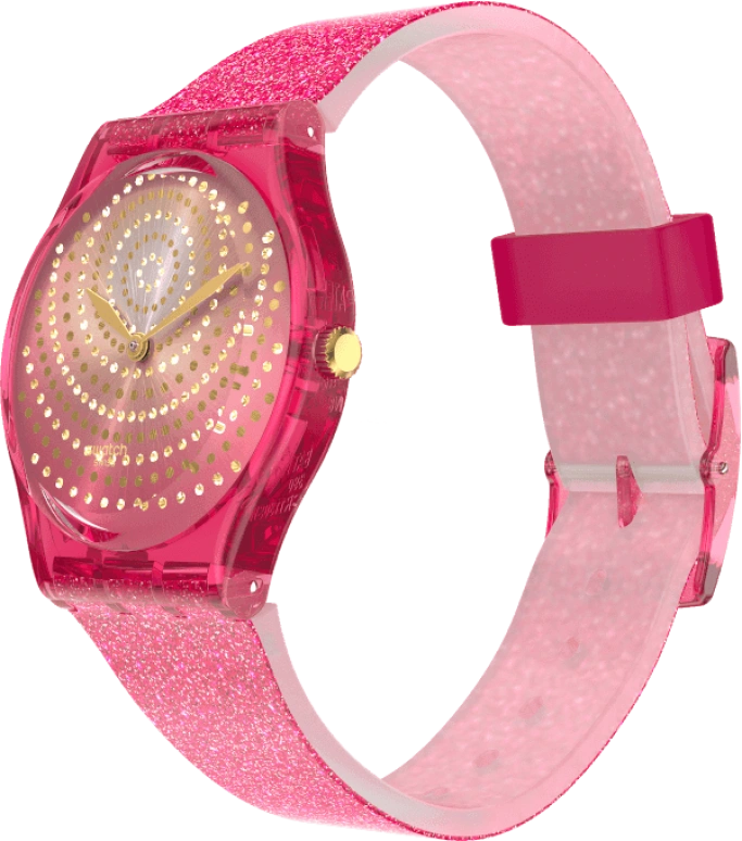 Swatch,Originals 34mm,34mm,Plastic,Pink,Sapphire,Crystal Glass,GP169