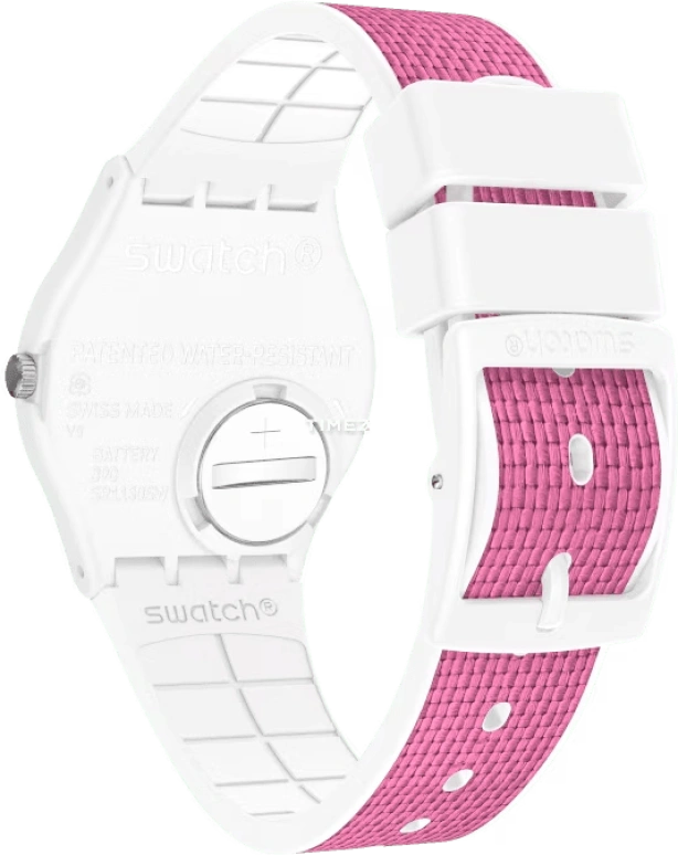 Swatch,Originals 34mm,34mm,Plastic,Pink,Quartz,Date,Day,GW713