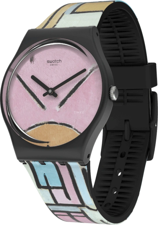 Swatch,Originals 34mm,34mm,Plastic,Pink,Closed,GZ350