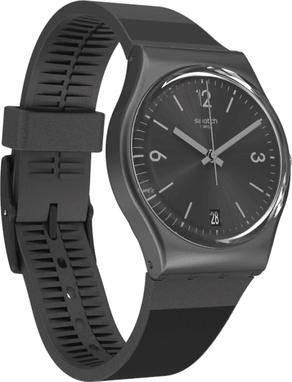 Swatch,Originals 34mm,34mm,Plastic,Black,Quartz,Round,GB430