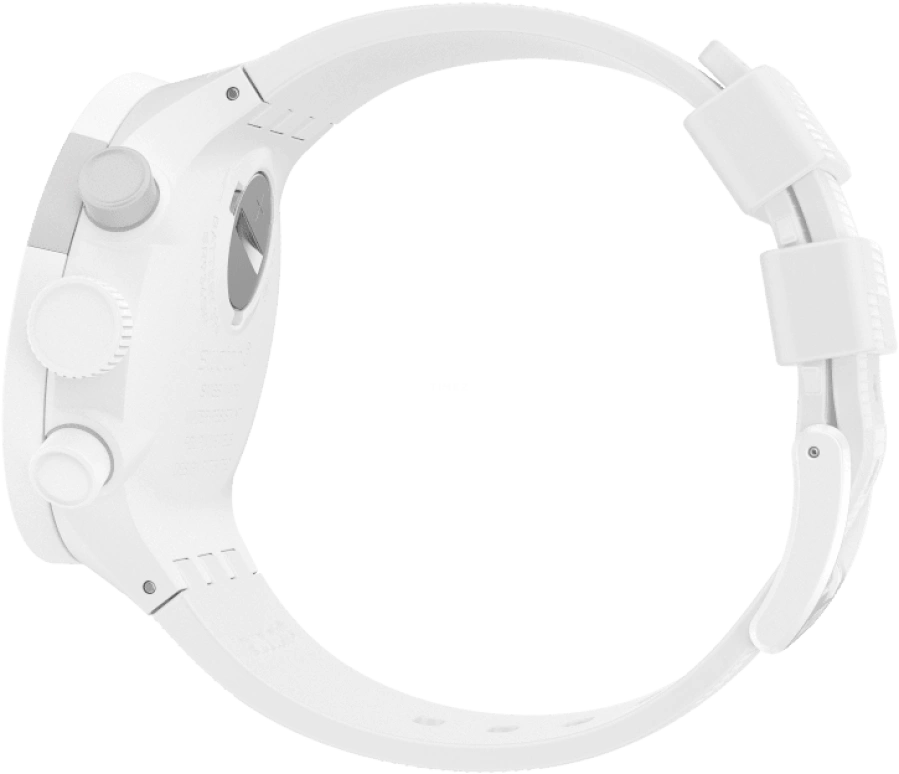 Swatch,THE BOLD 47mm,47mm,Plastic,White,Sapphire,Crystal Glass,SB02W400