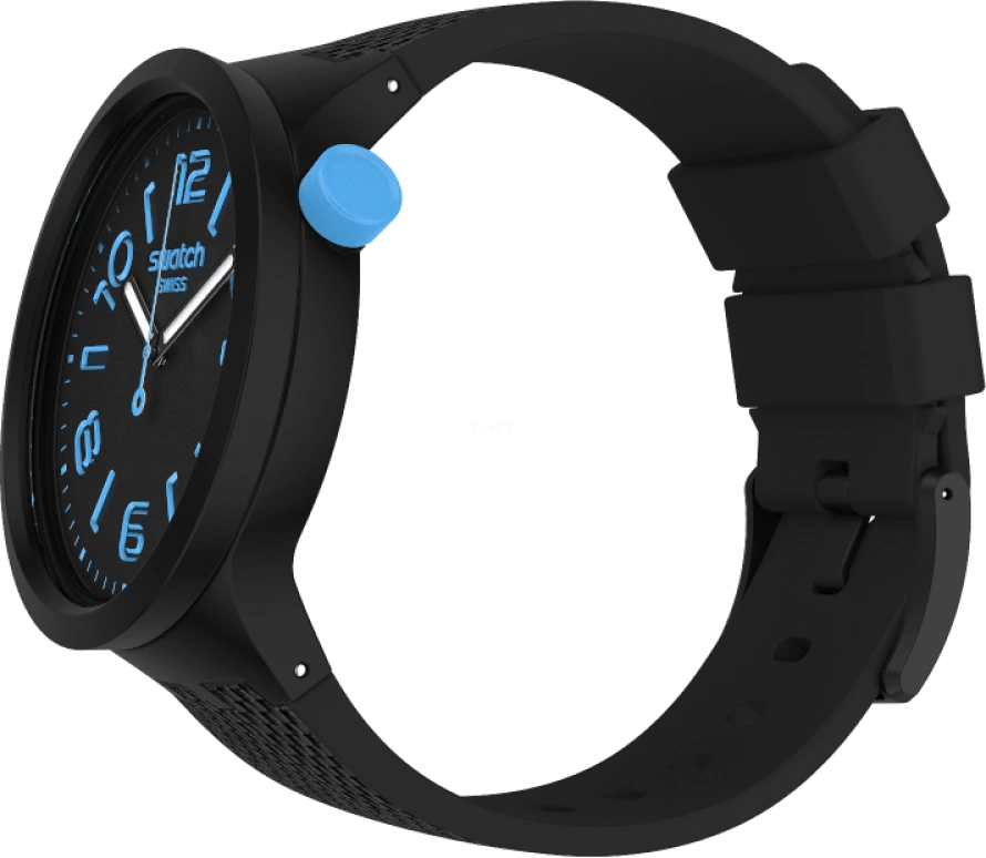 Swatch,THE BOLD 47mm,47mm,Plastic,Black,Sapphire,Crystal Glass,SO27B118