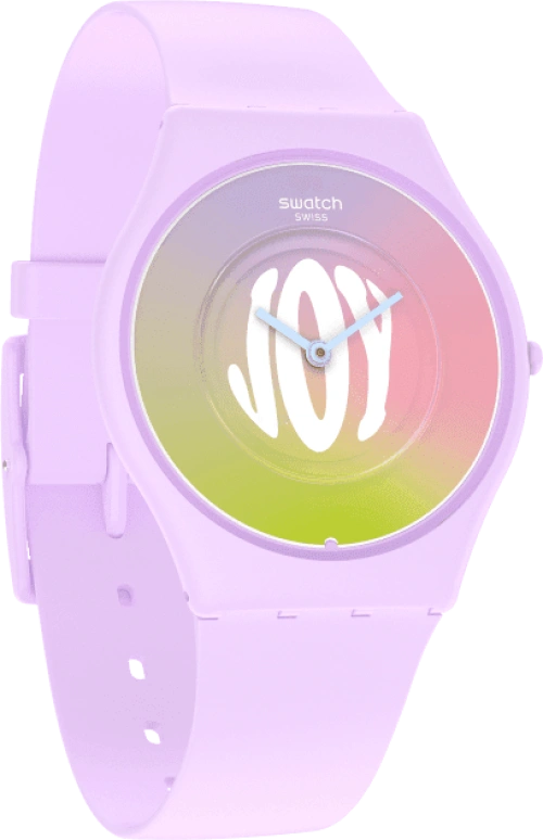 Swatch,SKIN 34mm,34mm,Ceramic,Multi-Color,Quartz,Round,Pink,SS09V101