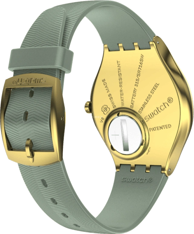 Swatch,SKIN 38mm,38mm,Gold,Closed,SYXG113