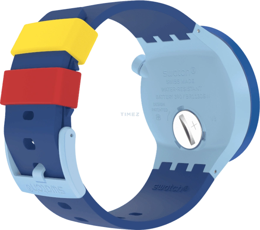 Swatch,Other 47mm,47mm,Bioceramic,Multi-Color,Quartz,Round,Blue,SB03N105