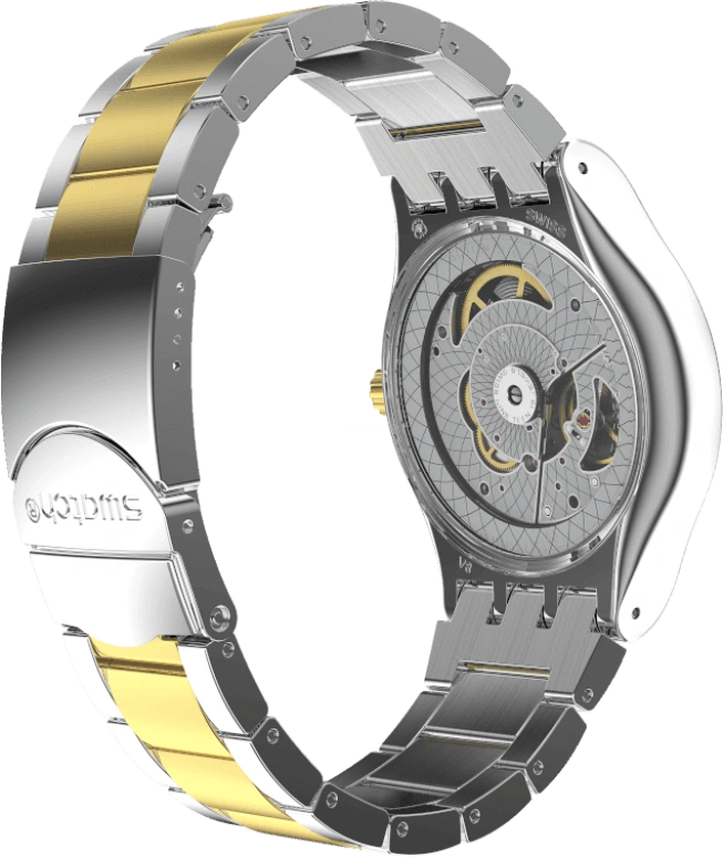 Swatch,IRONY 42mm,42mm,Gold,Open,YIS429G