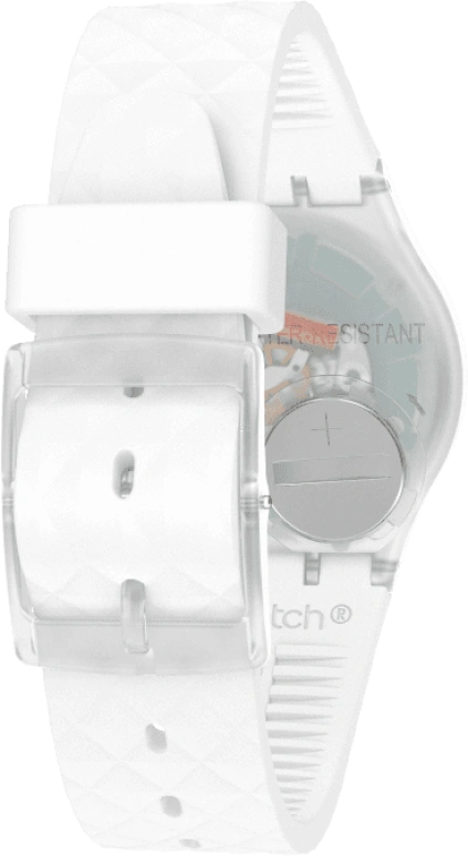 Swatch,Originals 34mm,34mm,Plastic,White,Quartz,Baton,GE286