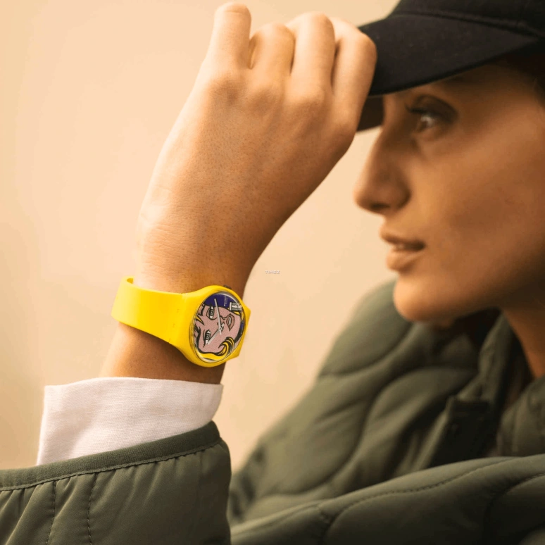 Swatch,Originals 34mm,34mm,Bio-sourced,Red,Multi-Color,Quartz,Sapphire,Crystal Glass,Round,SO28Z117