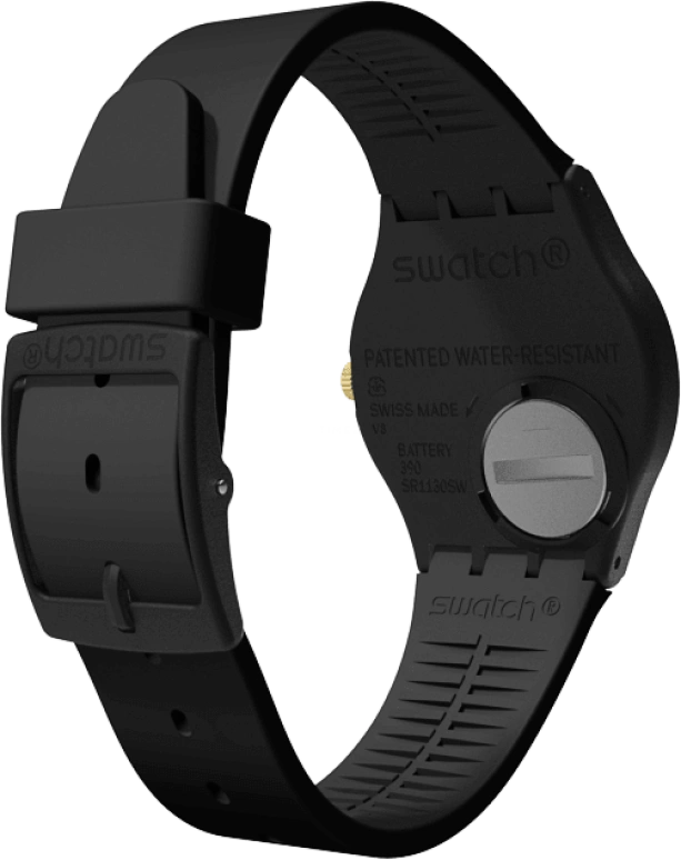 Swatch,Originals 34mm,34mm,Plastic,Black,Quartz,Round,GB274