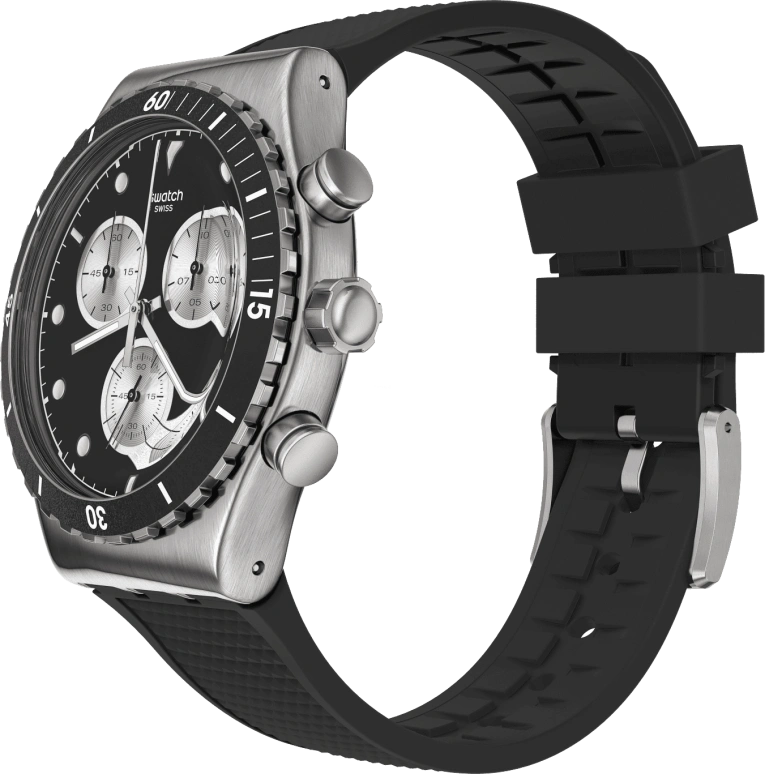 Swatch,IRONY 43mm,43mm,Stainless Steel,Black,YVS487