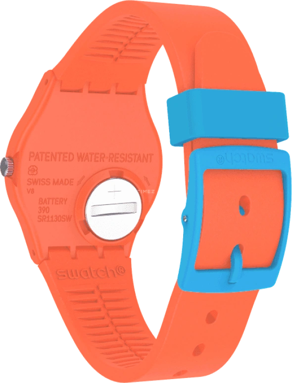 Swatch,Originals 34mm,34mm,Plastic,Blue,GO121