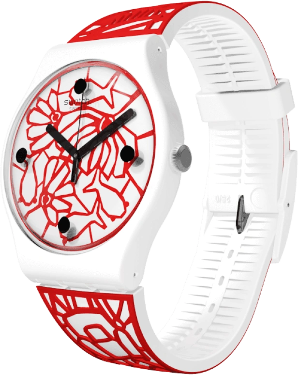 Swatch,Originals 41mm,41mm,Plastic,White,Closed,SUOZ259C