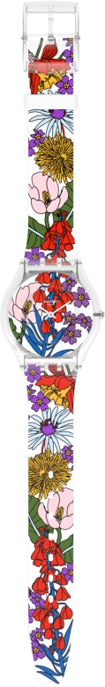 Swatch,SKIN 34mm,34mm,Plastic,Multi-Color,Transparent,SS08K110