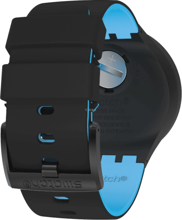 Swatch,THE BOLD 47mm,47mm,Plastic,Black,Sapphire,Crystal Glass,Closed,SB02B401