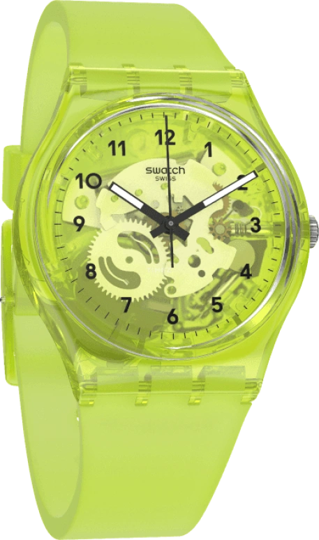 Swatch,Originals 34mm,34mm,Plastic,Green,GG227
