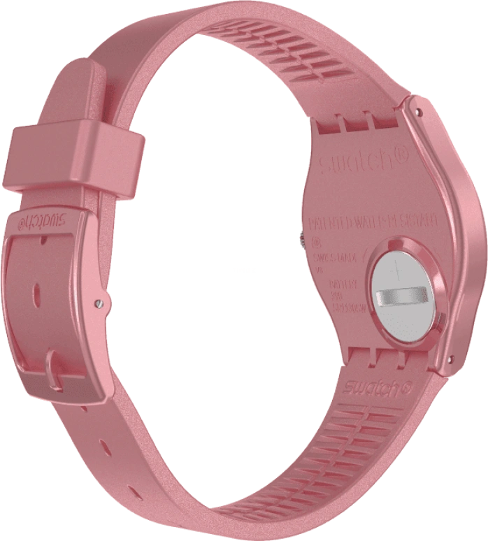 Swatch,Originals 34mm,34mm,Plastic,Pink,Sapphire,Crystal Glass,GP404