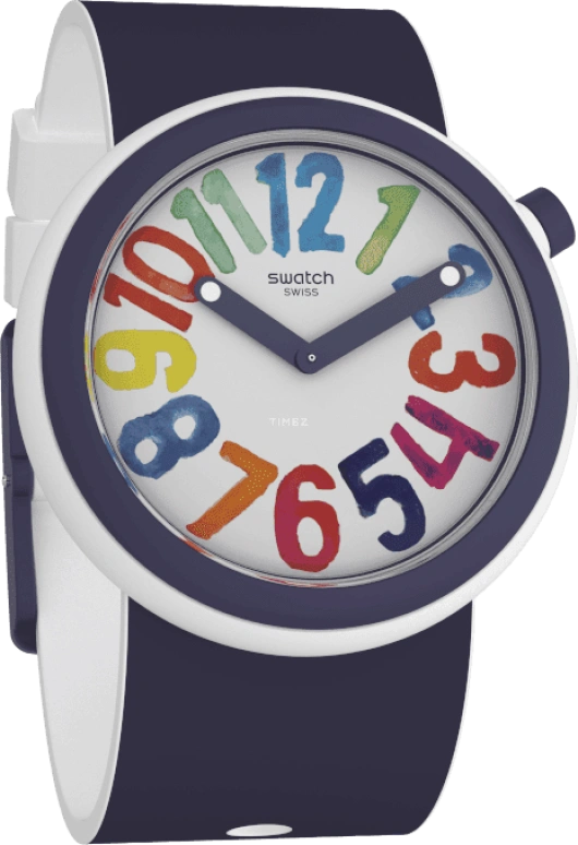 Swatch,Originals 45mm,45mm,Plastic,White,PNW107