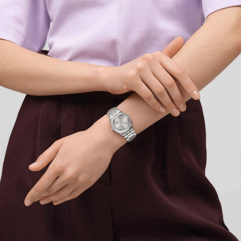 Swatch,IRONY 33mm,33mm,Stainless Steel,Grey,Quartz,Sapphire,Crystal Glass,Round,YLS237G