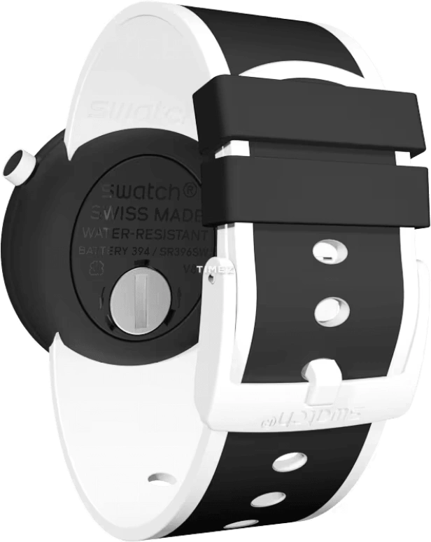 Swatch,MEN'S 45mm,45mm,Plastic,Black,Quartz,Round,PNB100
