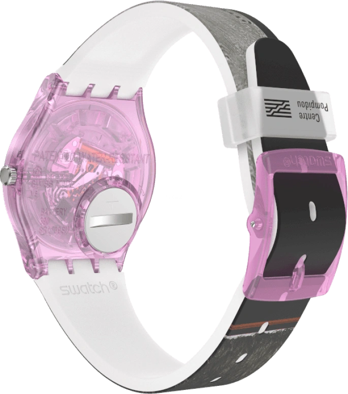 Swatch,Originals 34mm,34mm,Plastic,Multi-Color,Quartz,Sapphire,Crystal Glass,Round,GZ356
