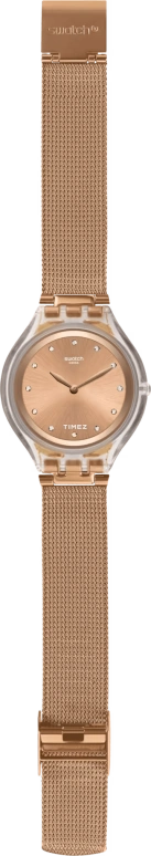 Swatch,SKIN 40mm,40mm,Plastic,Gold,Quartz,Sapphire,Crystal Glass,Tonneau,SVUK102M
