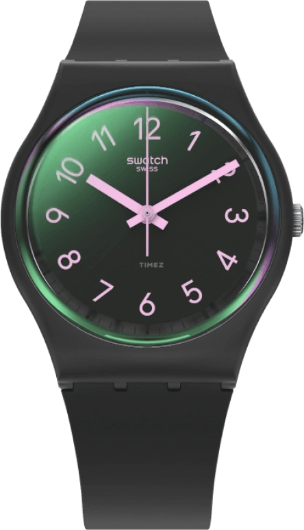 Swatch,Originals 34mm,34mm,Plastic,Black,Closed,GB330