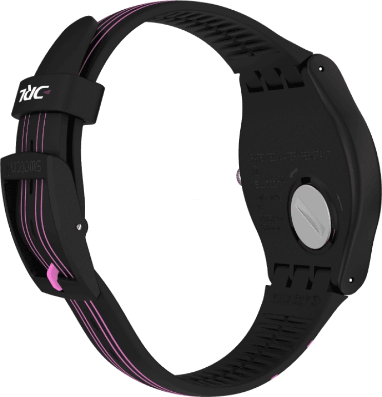 Swatch,Originals 41mm,41mm,Plastic,Black,Pink,Sapphire,Crystal Glass,SUOB146C