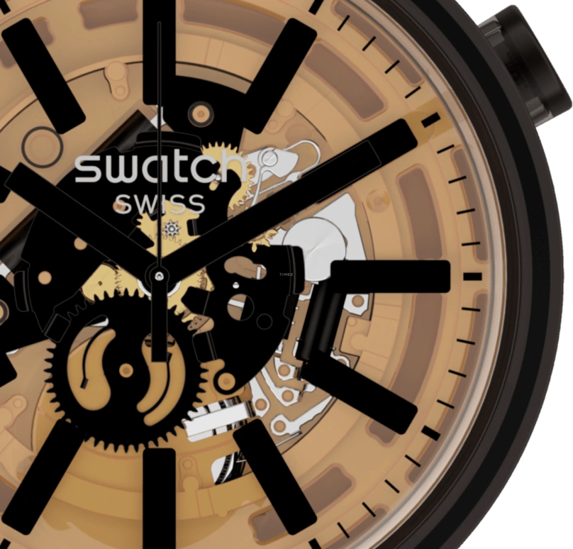 Swatch,THE BOLD 47mm,47mm,Plastic,Coffee,Brown,SO27B115