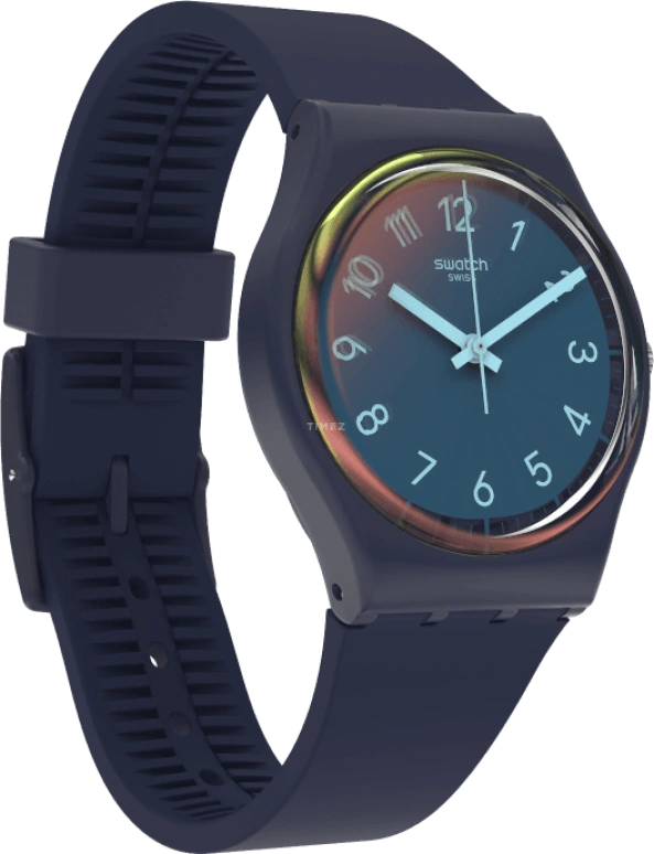 Swatch,Originals 34mm,34mm,Plastic,Blue,Closed,GN274