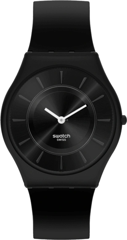 Swatch,SKIN 34mm,34mm,Bioceramic,Black,Quartz,Round,SS08B100