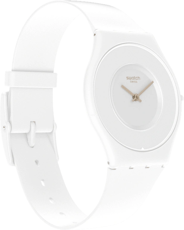 Swatch,SKIN 34mm,34mm,Ceramic,White,Quartz,SS09W100