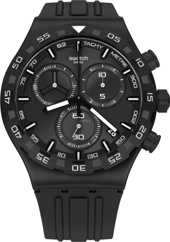 Swatch,IRONY 43x49mm,43x49mm,Black,YVB409
