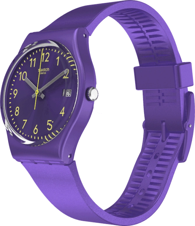 Swatch,Originals 34mm,34mm,Plastic,Purple,GV402