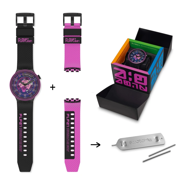 Swatch,Other 47mm,47mm,Sapphire,Crystal Glass,SB01B126
