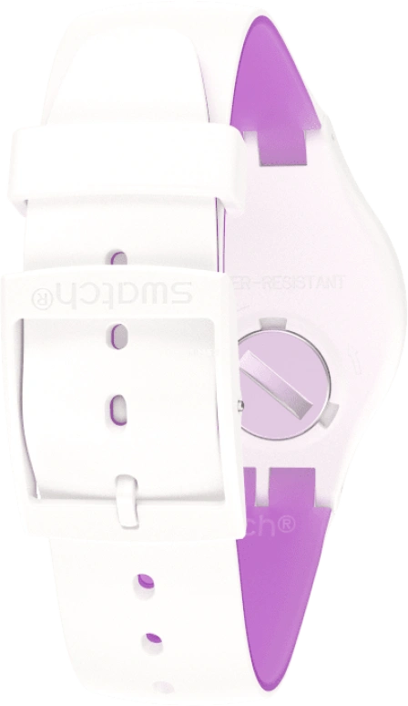 Swatch,Originals 41mm,41mm,Plastic,White,Sapphire,Crystal Glass,SUOW173