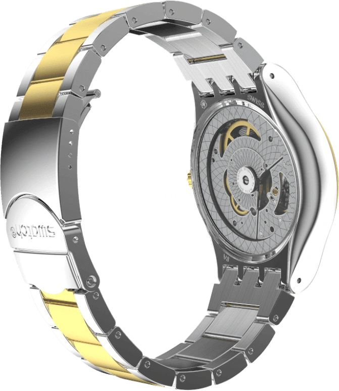 Swatch,IRONY 42mm,42mm,Gold,Open,YIS429G