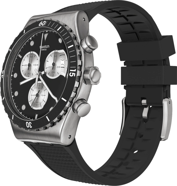 Swatch,IRONY 43mm,43mm,Stainless Steel,Black,YVS487